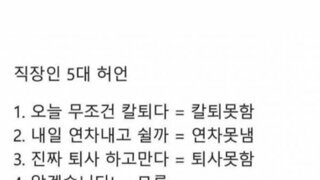 직장인 5대허언