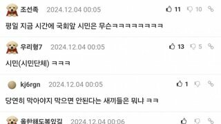 계엄령 당일 뛰쳐나온 시민들을 본 그 사이트