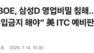 “BOE, 삼성D 영업비밀 침해…수입금지 해야” 美 ITC 예비판결