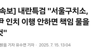 [속보] 내란특검 