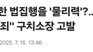 정당한 법집행을 '물리력'?‥