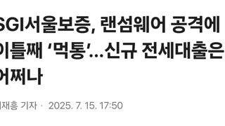 SGI서울보증, 랜섬웨어 공격에 이틀째 ‘먹통’…신규 전세대출은 어쩌나