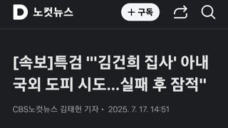 [속보]특검..김건희 집사 아내 해외도피 시도후 발각되자 도주 잠적