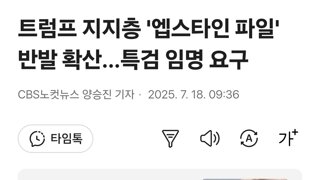 트럼프 지지층 '엡스타인 파일' 반발 확산…특검 임명 요구