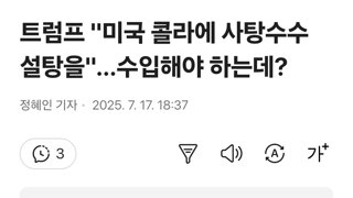 트럼프 '미국 콜라에 사탕수수 설탕을'…수입해야 하는데?