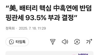 “美, 배터리 핵심 中흑연에 반덤핑관세 93.5% 부과 결정”