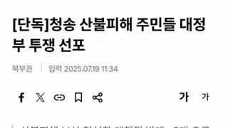 청송 산불피해 주민들 대정 부 투쟁 선포