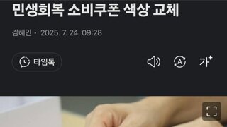 민생회복 소비쿠폰 색상 교체