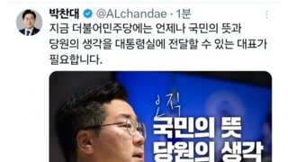 당대표가 하고 싶었으면 좀기다리지