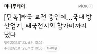 태국 교전 중인데…국내 방산업계, 태국전시회 참가비까지 냈다