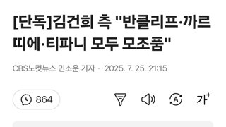 [단독]김건희 측 