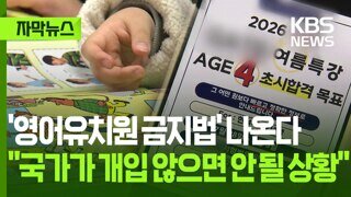 '영어유치원 금지법' 나온다...