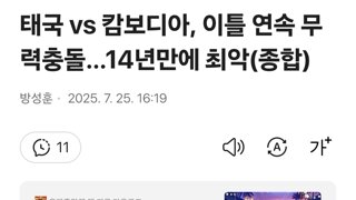 태국 vs 캄보디아, 이틀 연속 무력충돌…14년만에 최악(종합)