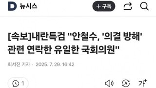 [속보]내란특검....안철수 의결방해 관련 연락한 유일한 의원