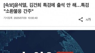 [속보]내란수괴....건희특검 출석 안해