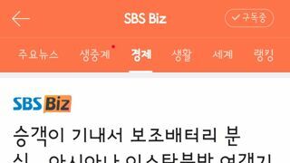 승객이 기내서 보조배터리 분실…아시아나 이스탄불발 여객기 회항