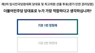 더불어민주당 당대표 투표완료