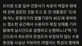 일부 언론사 특검 브리핑중 빤스 색깔,형태 물어봐