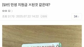 ㅇㅎ) 민생지원금 ㅈ된것 같은데?