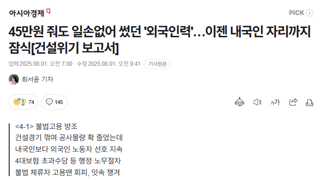 건설업 일당 45만원 줘도 일손 없다
