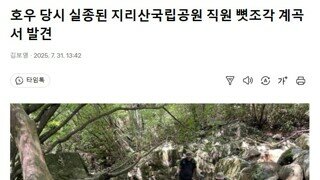 지리산서 실종된 국립공원직원, 뼛조각 발견
