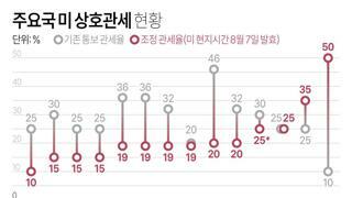 나라별 미국 상호관세 현황