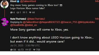 [루머]네이트더헤이트: 더 많은 PS 게임이 Xbox로 출시될 수도 있다.