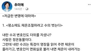 추미애 의원 페이스북