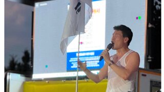 폭염에 란닝구 입고 연설하는 전한길 (눈갱 주의)