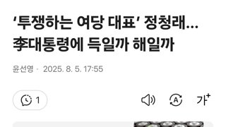 ‘투쟁하는 여당 대표’ 정청래…李대통령에 득일까 해일까