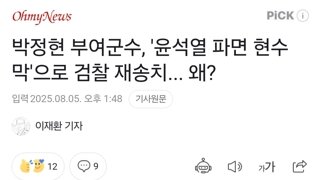 박정현 부여군수, '윤석열 파면 현수막'으로 검찰 재송치... 왜?