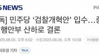 민주당 검찰 개혁안 통째 유출