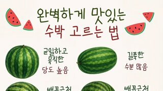 완벽하게 맛있는 수박 고르는 법