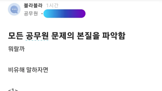 공공조직이 포화상태에 이렀다는 블라인