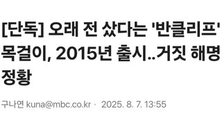 [단독] 오래 전 샀다는 '반클리프' 목걸이, 2015년 출시‥거짓 해명 정황