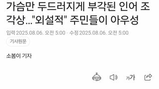 ㅇㅎ?)가슴만 두드러지게 부각된 인어 조각상… 