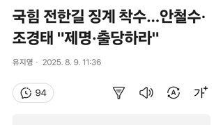 국힘 전한길 징계 착수...안철수·조경태 