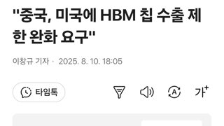 중국, 미국에 HBM 칩 수출 제한 완화 요구