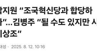 박지원 “조국혁신당과 합당하자”…김병주 “될 수도 있지만 시기상조”