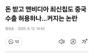 돈 받고 엔비디아 최신칩도 중국 수출 허용하나…커지는 논란