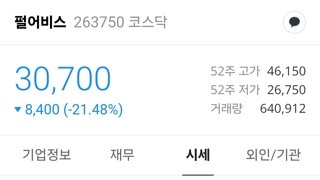펄어비스 주가