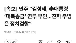 민주 “김성태, 李대통령 ‘대북송금’ 연루 부인…진짜 주범은 정치검찰”