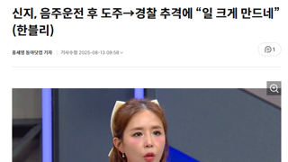 신지, 음주운전 후 도주→경찰 추격에 “일 크게 만드네”