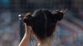 우수한 치어리더 퇴근길 팬 서비스