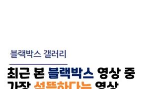 최근 본 블랙박스 영상 중 가장 섬뜩하다는 영상