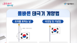 80주년 광복절 태극기를 올바르게 게양하는 방법
