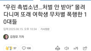 촉법 나이제한은 왜 그대로 두는걸가요???