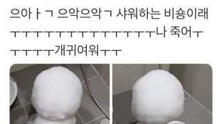 녹아내린 눈사람 솜사탕 아이스크림