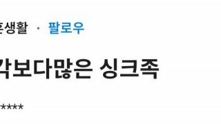 은근 있다는 싱크족