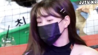 김도아 치어리더 검정 민소매